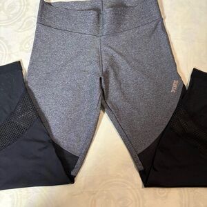 PINK Victoria's Secret Heather Gray and Black Leggings